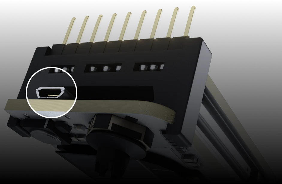 Side View, Highlighting the USB Port